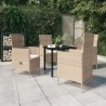 Ensemble à manger de jardin avec coussins 5 pcs Beige 624059624059