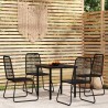 Ensemble à manger de jardin 5 pcs Noir 624061624061