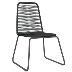 Ensemble à manger de jardin 5 pcs Noir 624061624061