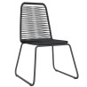 Ensemble à manger de jardin 5 pcs Noir 624061624061