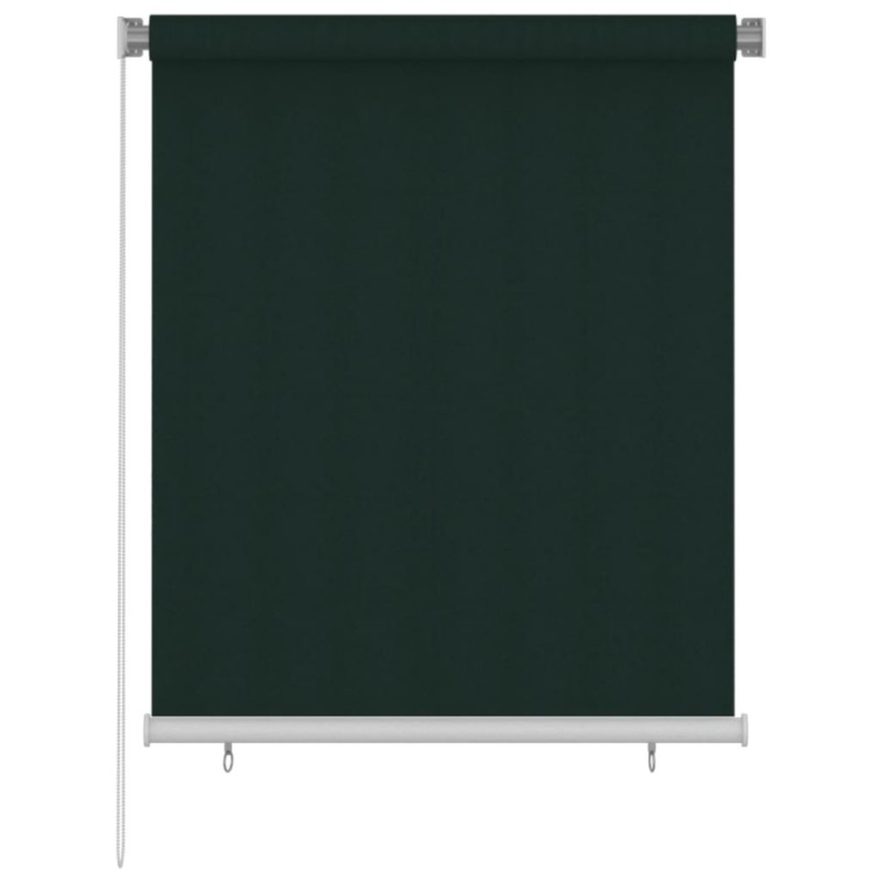 Store roulant d'extérieur 125 (l) x 140 (H) cm vert foncé HDPE 624062624062