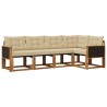 Ensemble de canapés d'extérieur 5 pcs Naturel et Beige 624066624066