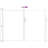 Store latéral rétractable 120 x 300 cm 100% polyester fer acier 624067624067
