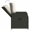 Ensemble à manger de jardin coussins 5pcs Noir Résine tressée 624071624071