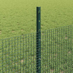 Clôture en fil soudé avec poteaux 50 x 0,5 m Vert Maille 624074624074