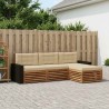 Ensemble de canapés d'extérieur 4 pcs Naturel et Beige 624076624076