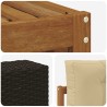 Ensemble de canapés d'extérieur 4 pcs Naturel et Beige 624076624076