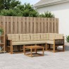 Ensemble de canapés d'extérieur 6 pcs Naturel et Beige 624078624078