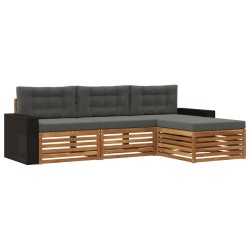 Ensemble de canapés d'extérieur 4 pcs Naturel et Anthracite 624081624081