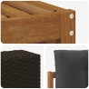 Ensemble de canapés d'extérieur 4 pcs Naturel et Anthracite 624081624081