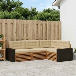 Ensemble de canapés d'extérieur 4 pcs Naturel et Beige 624088624088
