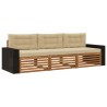 Ensemble de canapés d'extérieur 3 pcs Naturel et Beige 624094624094