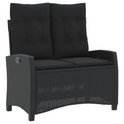 Ensemble à manger de jardin 4 pcs avec coussins noir 624098624098