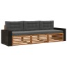 Ensemble de canapés d'extérieur 3 pcs Naturel et Anthracite 624102624102