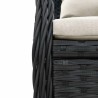 Ensemble à manger de jardin coussins 5pcs Noir Résine tressée 624105624105