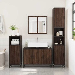 Armoire de lavabo de salle de bain chêne marron 90x33x60 cm 624106624106
