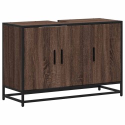 Armoire de lavabo de salle de bain chêne marron 90x33x60 cm 624106624106