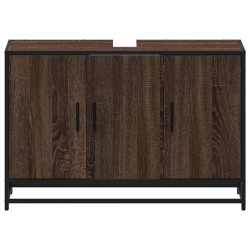 Armoire de lavabo de salle de bain chêne marron 90x33x60 cm 624106624106