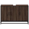 Armoire de lavabo de salle de bain chêne marron 90x33x60 cm 624106624106