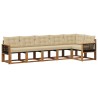 Ensemble de canapés d'extérieur 6 pcs Naturel et Beige 624109624109