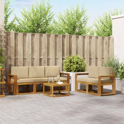 Ensemble de canapés d'extérieur 6 pcs Naturel et Beige 624114624114