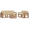 Ensemble de canapés d'extérieur 6 pcs Naturel et Beige 624114624114