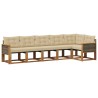 Ensemble de canapés d'extérieur 6 pcs Naturel et Beige 624116624116
