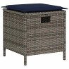 Ensemble de canapé de jardin 6 pcs avec coussins en forme de L gris résine tressée 624123624123