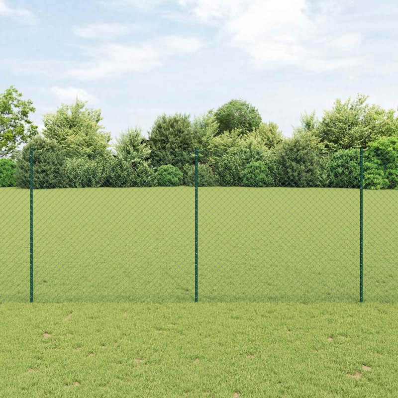 Clôture grillagée avec poteau 10 x 1,4 m Acier recouvert de PVC 624133624133
