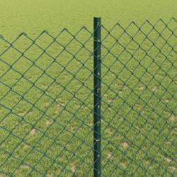 Clôture grillagée avec poteau 10 x 1,4 m Acier recouvert de PVC 624133624133