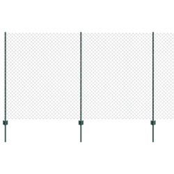 Clôture grillagée avec poteau 10 x 1,4 m Acier recouvert de PVC 624133624133