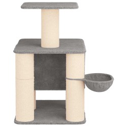 Arbre à chat avec poteaux à griffer en sisal Gris clair 96 cm 624135624135