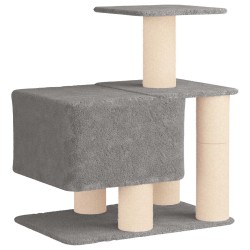 Arbre à chat avec poteaux à griffer en sisal Gris clair 96 cm 624135624135