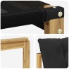 Ensemble de canapés d'extérieur 3 pcs Blanc et noir 624137624137