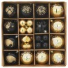 Ensemble de Boules de Noël 40 pcs Noir et or Plastique 624138624138