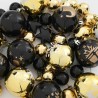 Ensemble de Boules de Noël 40 pcs Noir et or Plastique 624138624138
