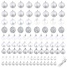Ensemble de boules de Noël 100 pcs 3/4/6 cm Argenté 624142624142