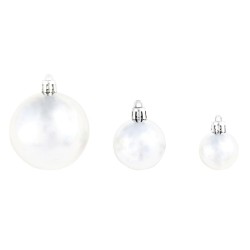 Ensemble de boules de Noël 100 pcs 3/4/6 cm Argenté 624142624142