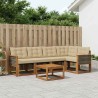 Ensemble de canapés d'extérieur 6 pcs Naturel et Beige 624144624144