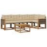 Ensemble de canapés d'extérieur 6 pcs Naturel et Beige 624144624144