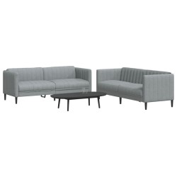 Ensemble de canapés 2 pcs gris clair tissu 624145624145