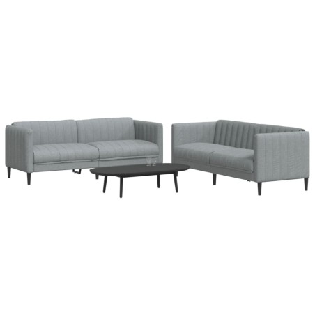 Ensemble de canapés 2 pcs gris clair tissu 624145624145