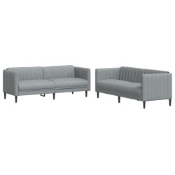 Ensemble de canapés 2 pcs gris clair tissu 624145624145