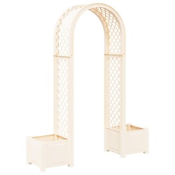 Arc à Roses avec Jardinière Blanc 168,5 x 43 x 207 cm PP 624147624147