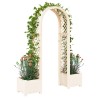 Arc à Roses avec Jardinière Blanc 168,5 x 43 x 207 cm PP 624147624147