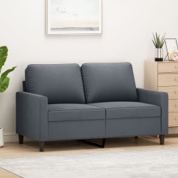 Canapé à 2 places Gris foncé 120 cm Velours 624154624154