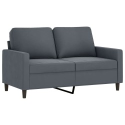 Canapé à 2 places Gris foncé 120 cm Velours 624154624154