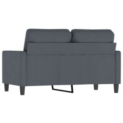 Canapé à 2 places Gris foncé 120 cm Velours 624154624154