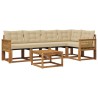 Ensemble de canapés d'extérieur 6 pcs Naturel et Beige 624157624157