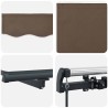 Auvent rétractable Taupe 450 × 350 cm Tissu et Aluminium 624160624160
